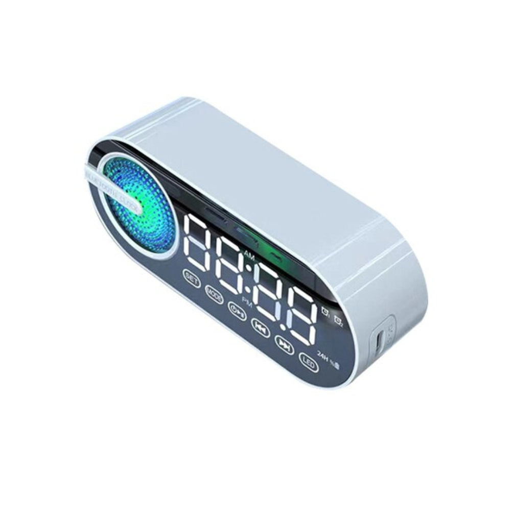 Large Display RGB Bluetooth Speaker Alarm Clock with TWS