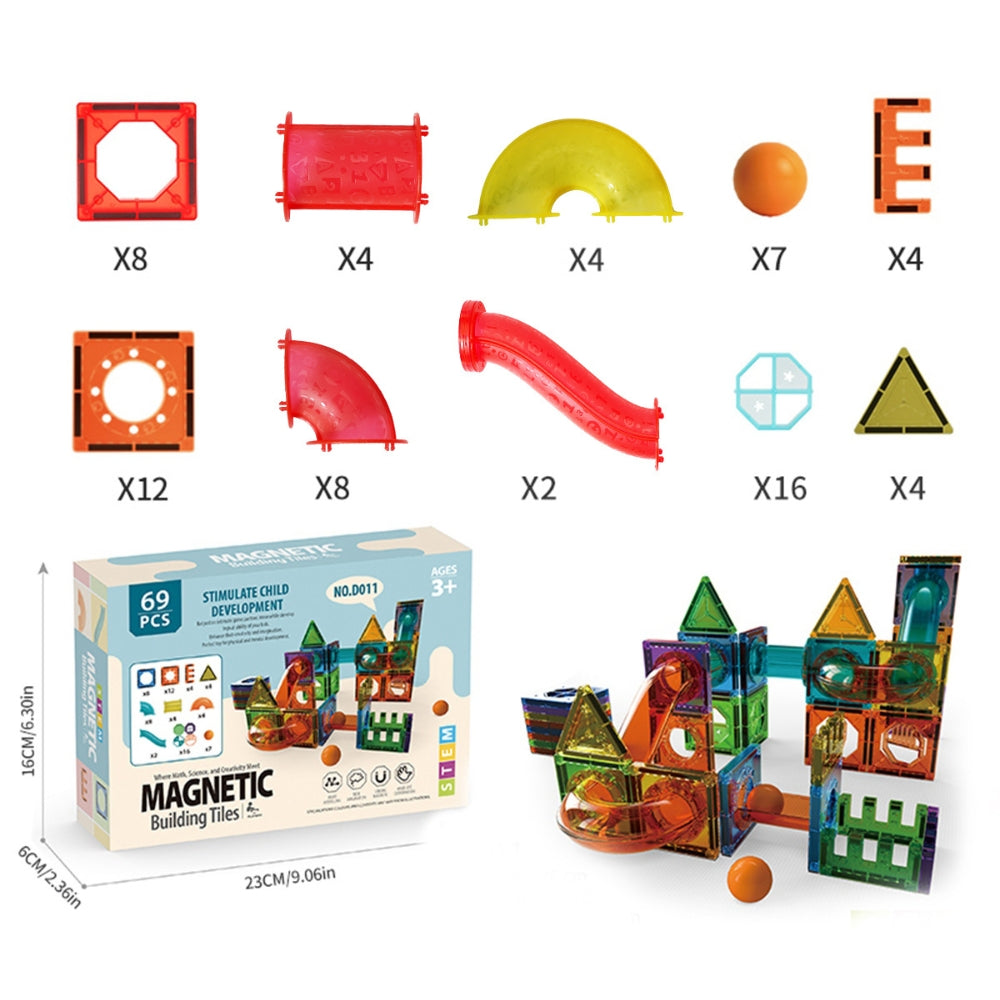 Magnetic Light-Up Tiles 3D Building Blocks for Kids – Educational Construction Toys