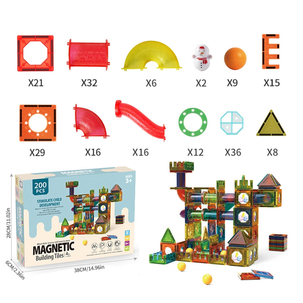 Magnetic Light-Up Tiles 3D Building Blocks for Kids – Educational Construction Toys