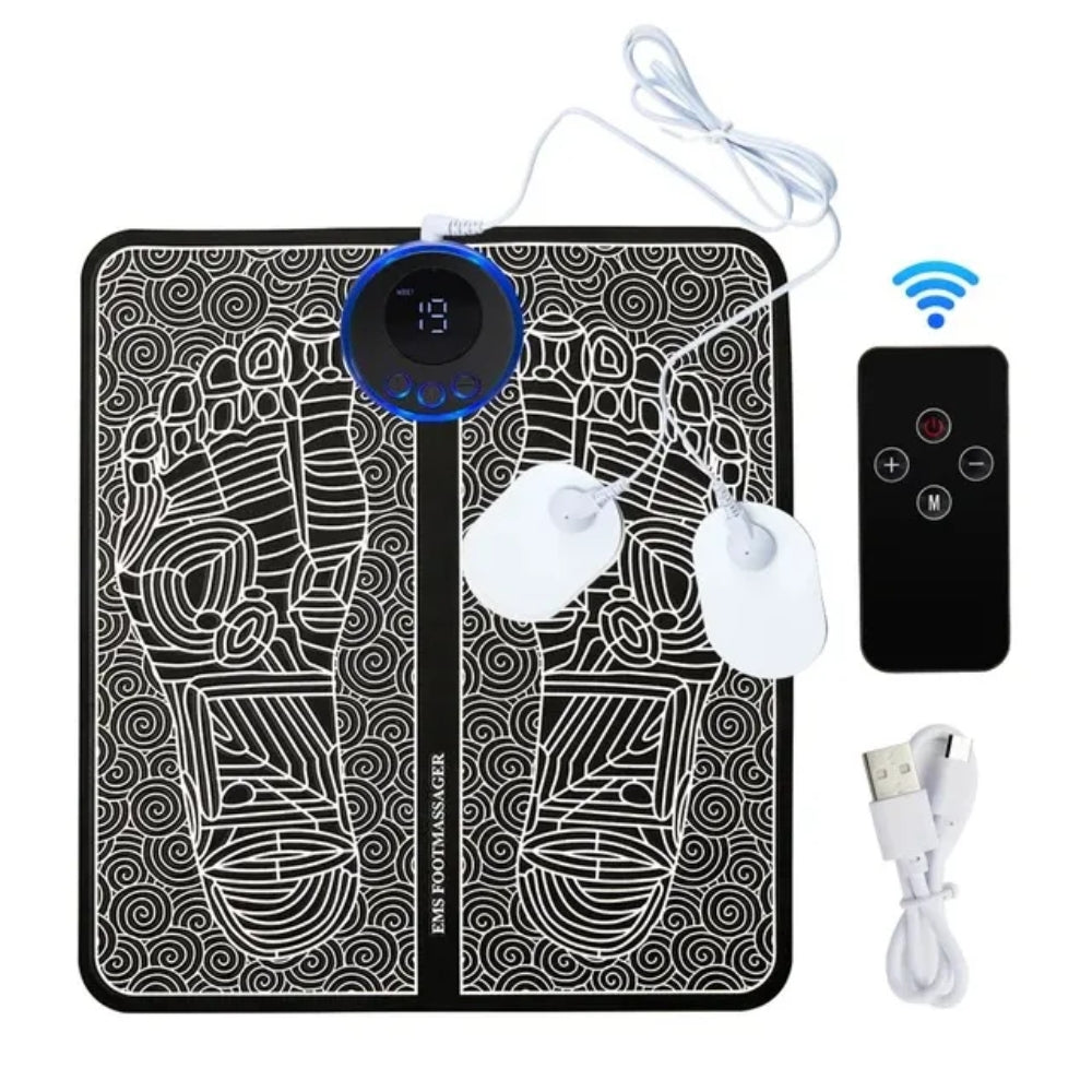 Electric Foot Massager Stimulation Pad With Remote