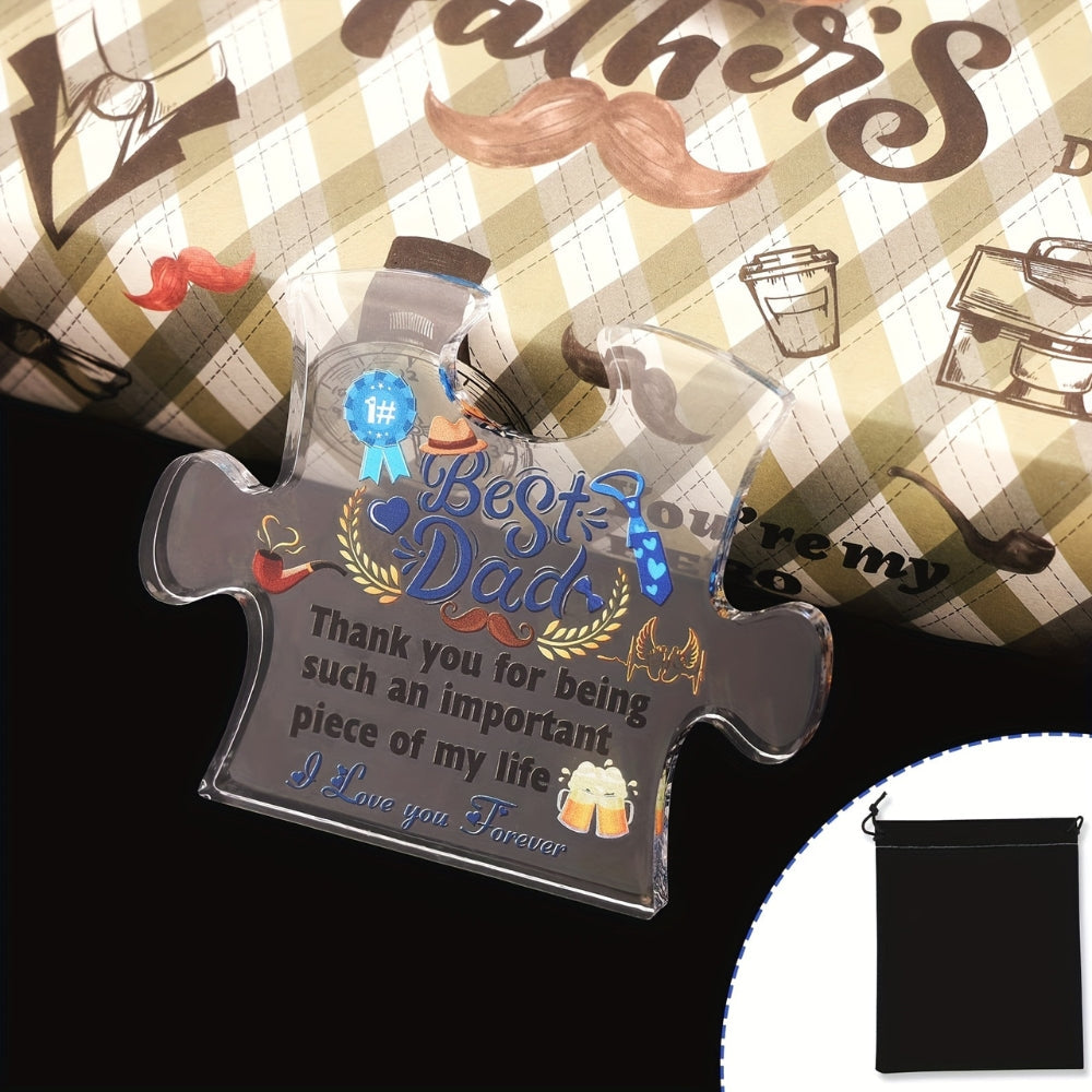Best Dad Home Decoration Acrylic Puzzle Gifts for Dad Plaque Stand