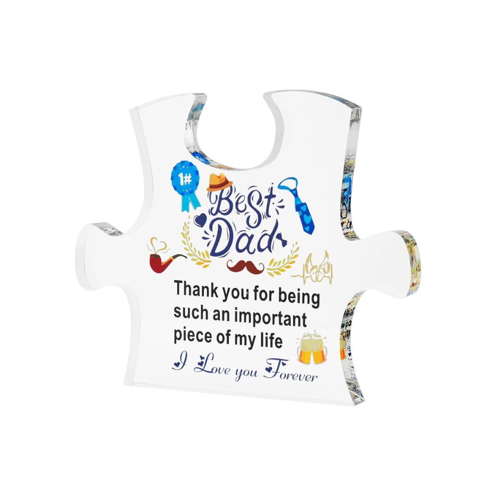 Best Dad Home Decoration Acrylic Puzzle Gifts for Dad Plaque Stand
