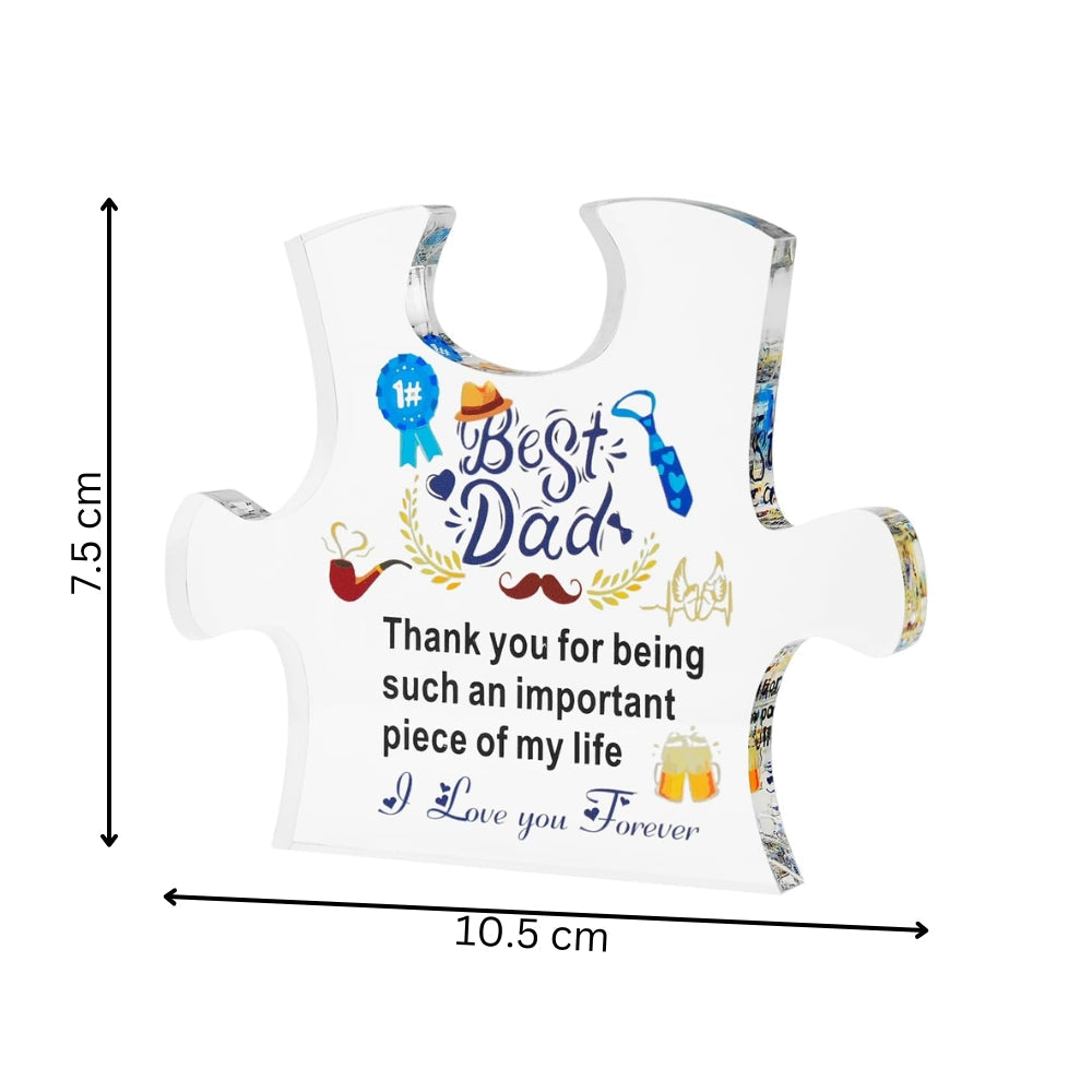 Best Dad Home Decoration Acrylic Puzzle Gifts for Dad Plaque Stand