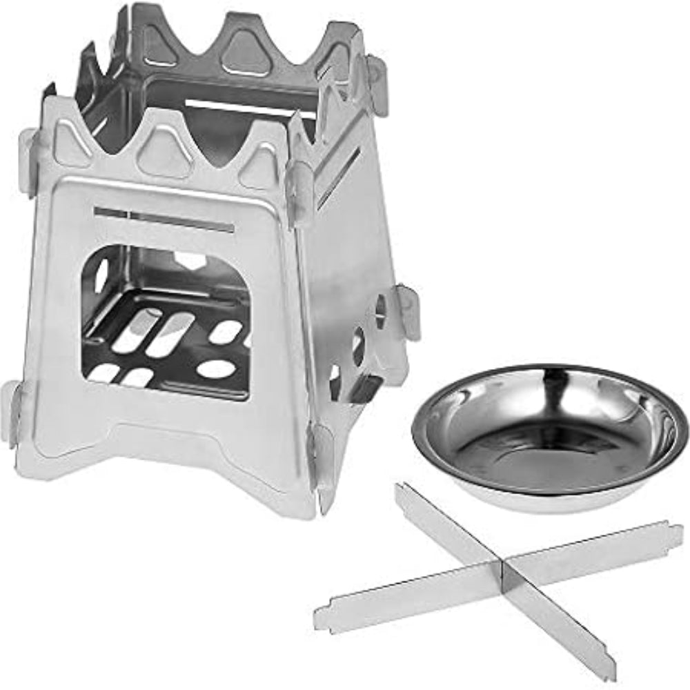 Portable Lightweight Camping Wood Stove with Stainless Steel Foldable