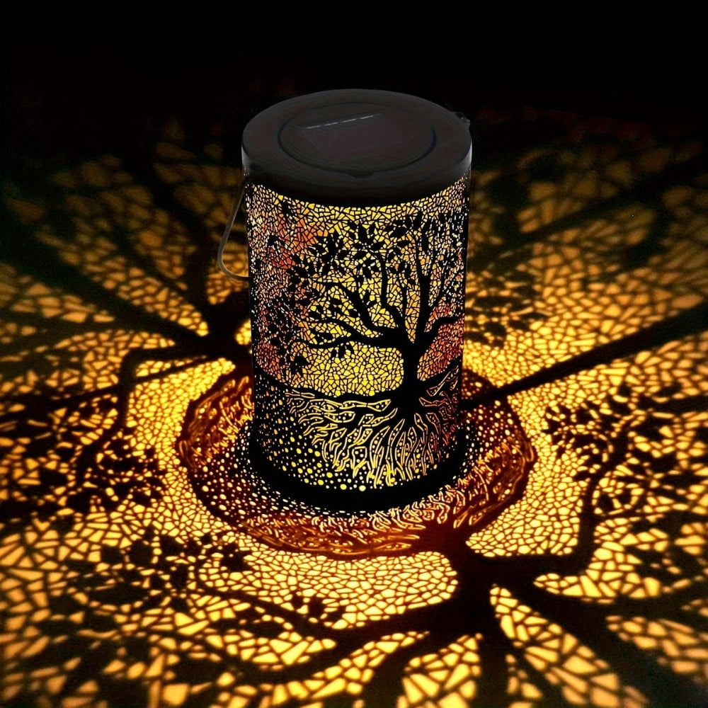 Vintage Metal Hanging Solar Lantern Outdoor Waterproof LED Lights
