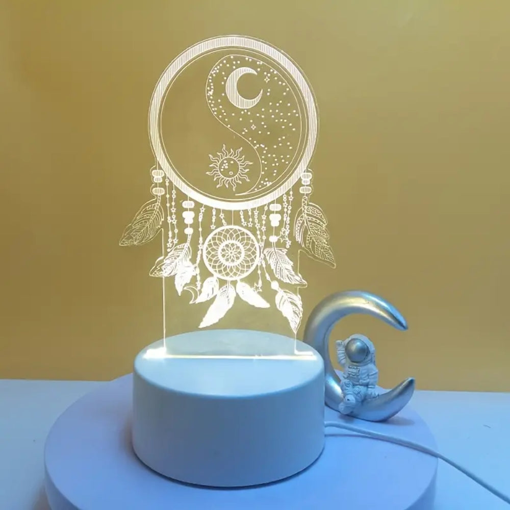 3D Dream catcher Night Light Optical Illusion Lamp