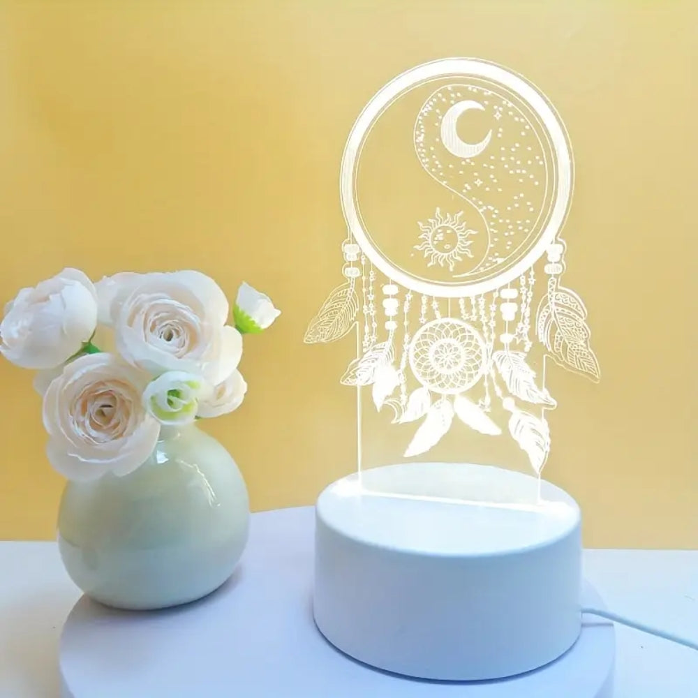 3D Dream catcher Night Light Optical Illusion Lamp