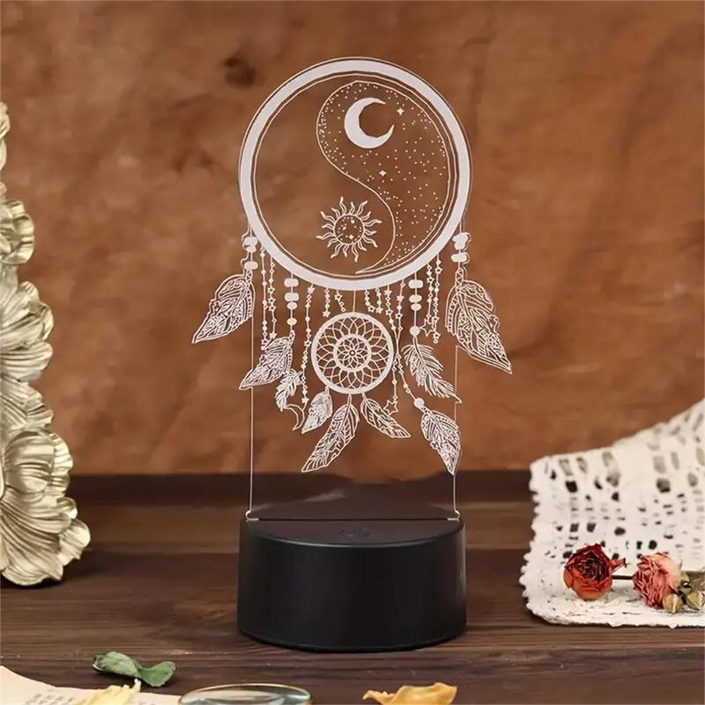 3D Dream catcher Night Light Optical Illusion Lamp