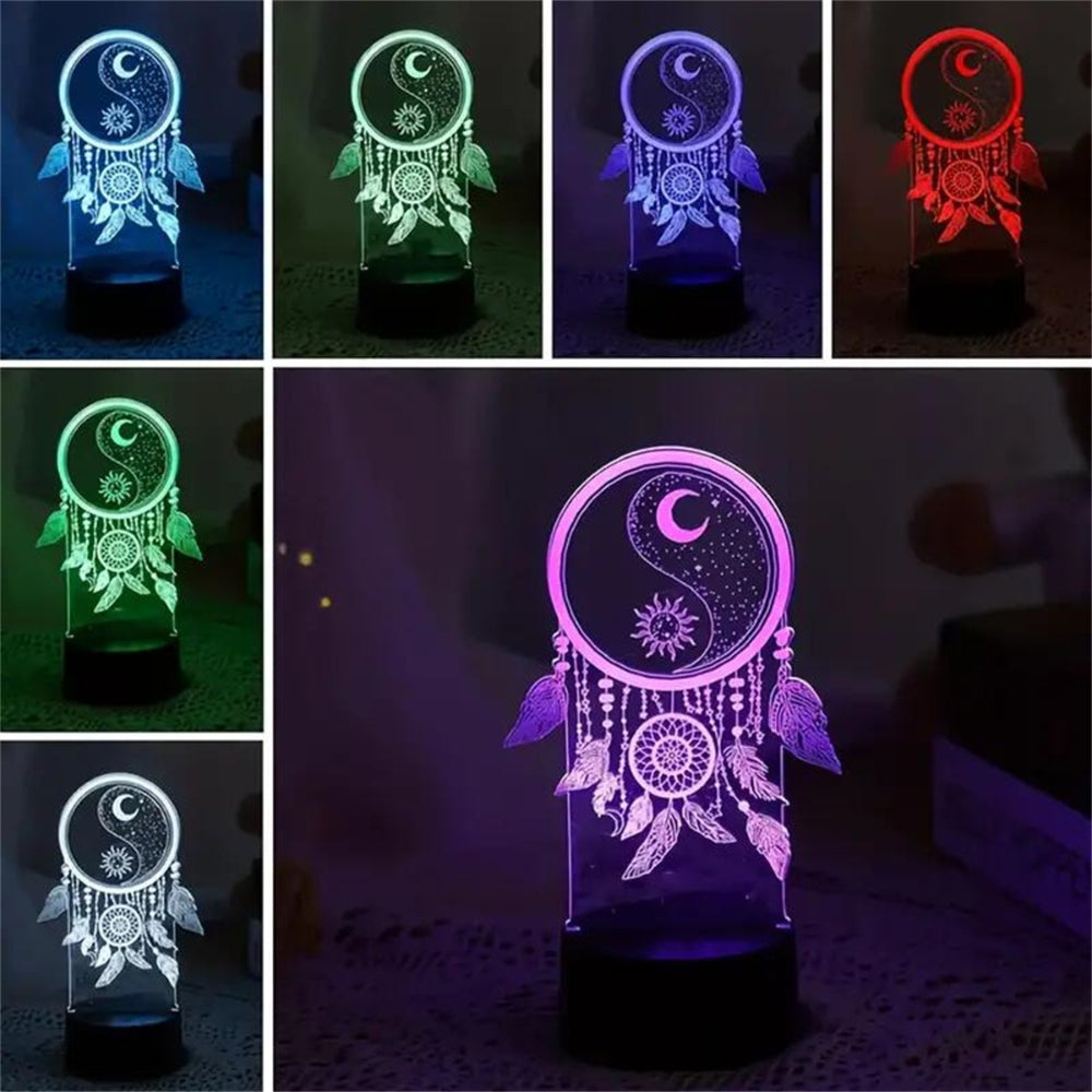 3D Dream catcher Night Light Optical Illusion Lamp