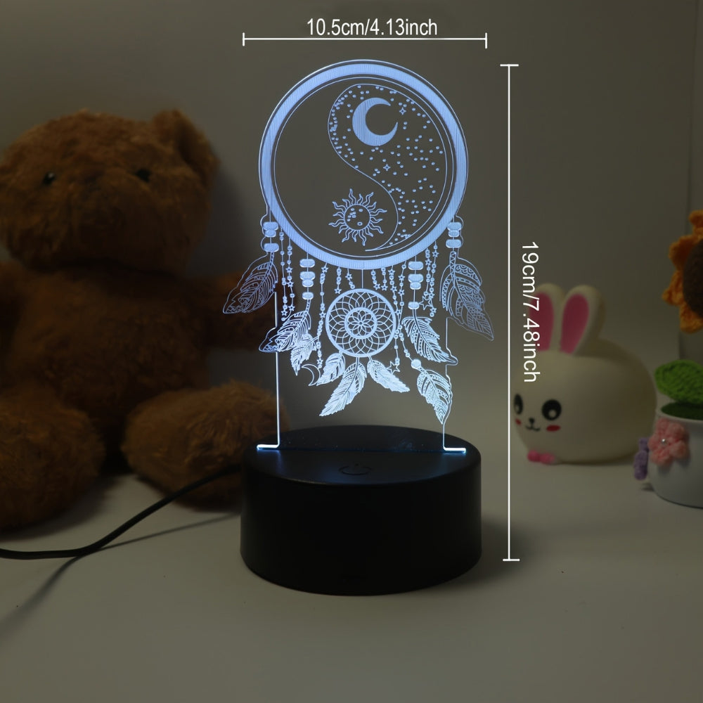 3D Dream catcher Night Light Optical Illusion Lamp