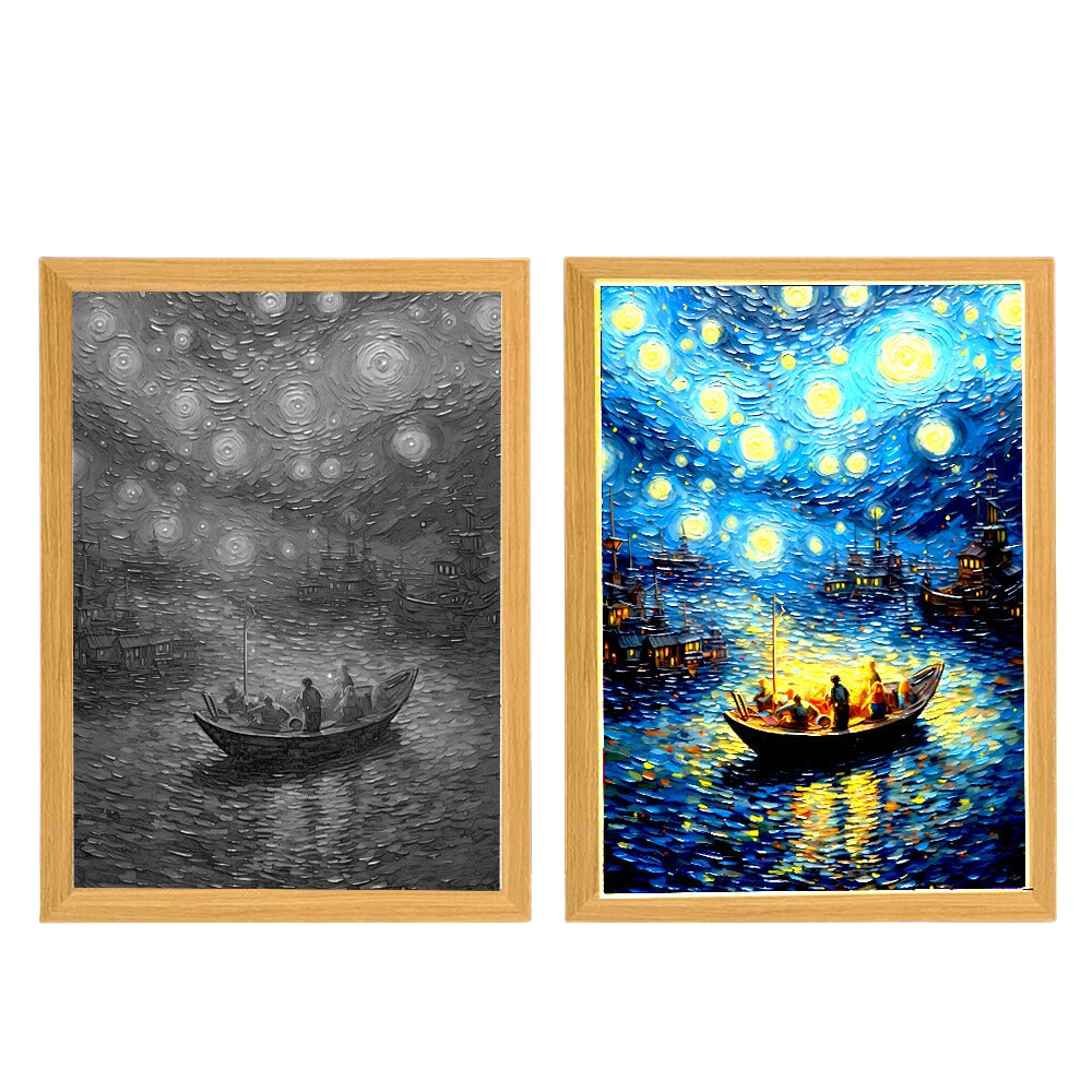 Night Light Painting Light Lamp Van Gogh Starry Sky Wall Art
