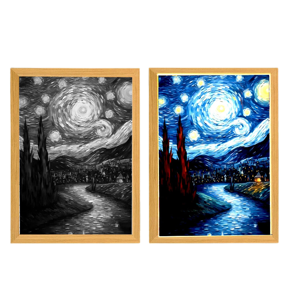 Night Light Painting Light Lamp Van Gogh Starry Sky Wall Art