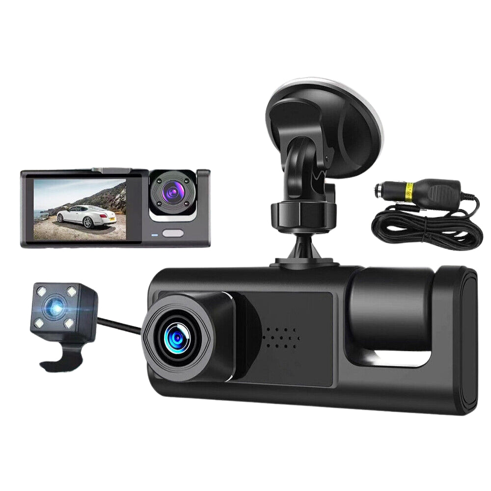 Dual Lens 1080P Car Dash Cam Front and Rear Recorder with G-Sensor