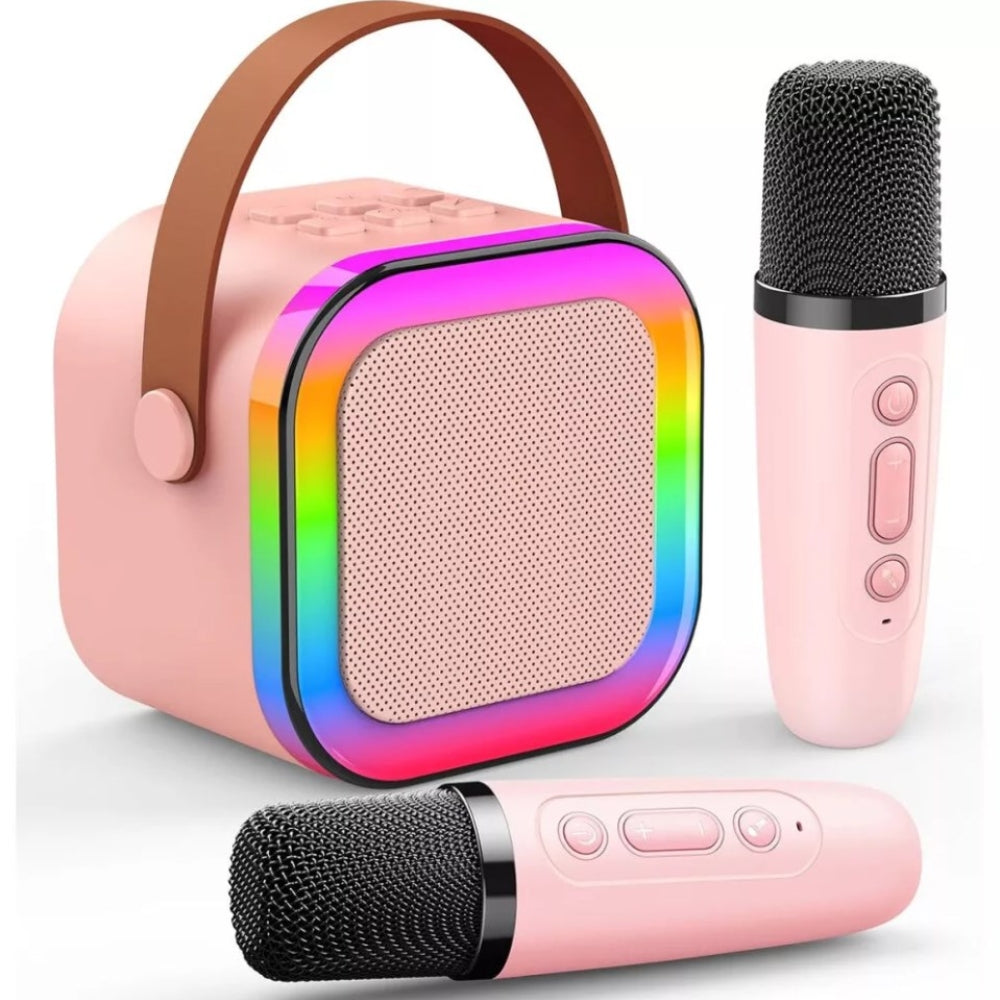 Portable Bluetooth Karaoke Machine with Speaker and 2 Wireless Microphones