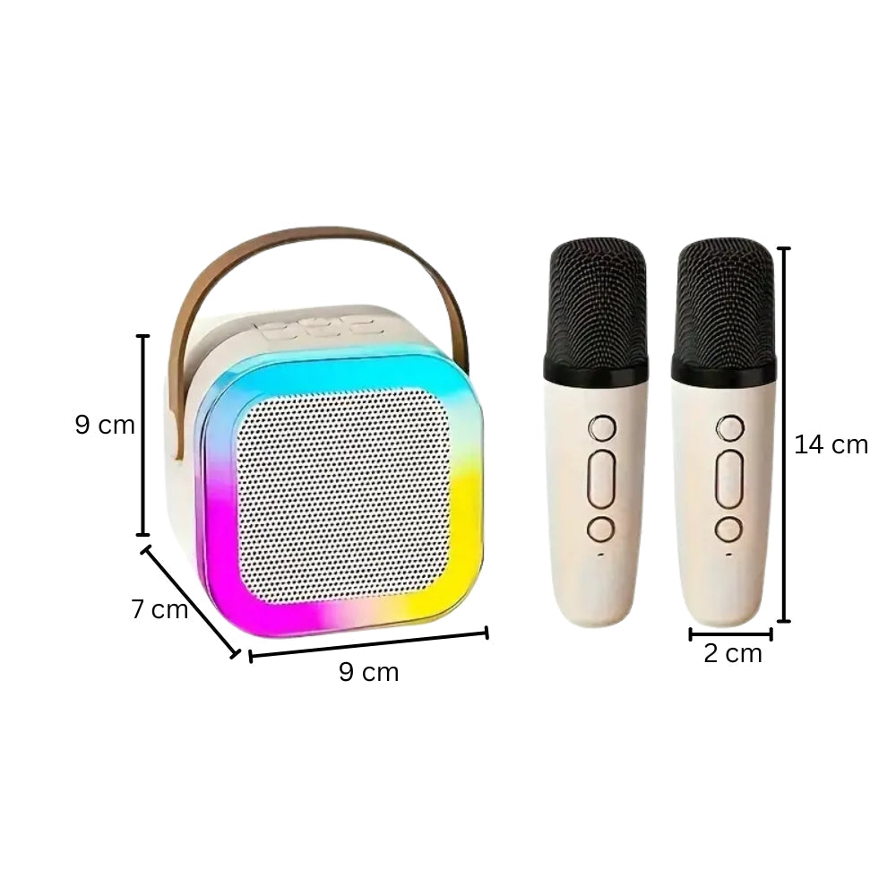 Portable Bluetooth Karaoke Machine with Speaker and 2 Wireless Microphones