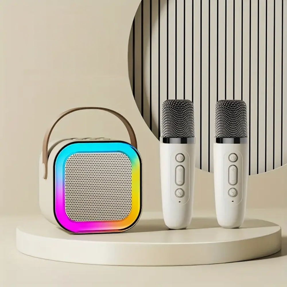 Portable Bluetooth Karaoke Machine with Speaker and 2 Wireless Microphones
