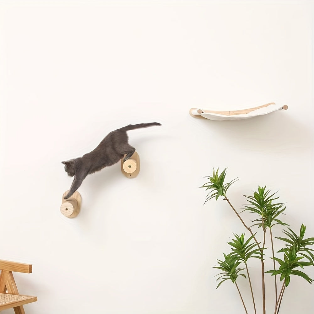 Cat Indoor Activity Centre Wooden Climbing Tube with Sisal Rope Scratching Board