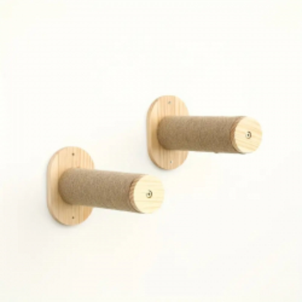 Cat Indoor Activity Centre Wooden Climbing Tube with Sisal Rope Scratching Board
