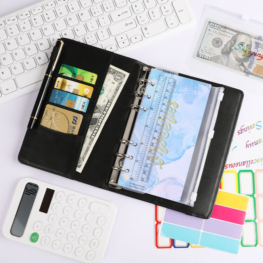 A6 Budget Binder Wallet Planner Cash Organizer with Envelopes