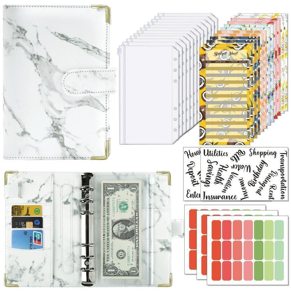 A6 Budget Binder Wallet Planner Cash Organizer with Envelopes