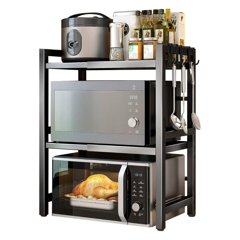 Microwave Oven Rack Stand Kitchen Expandable Storage Shelf