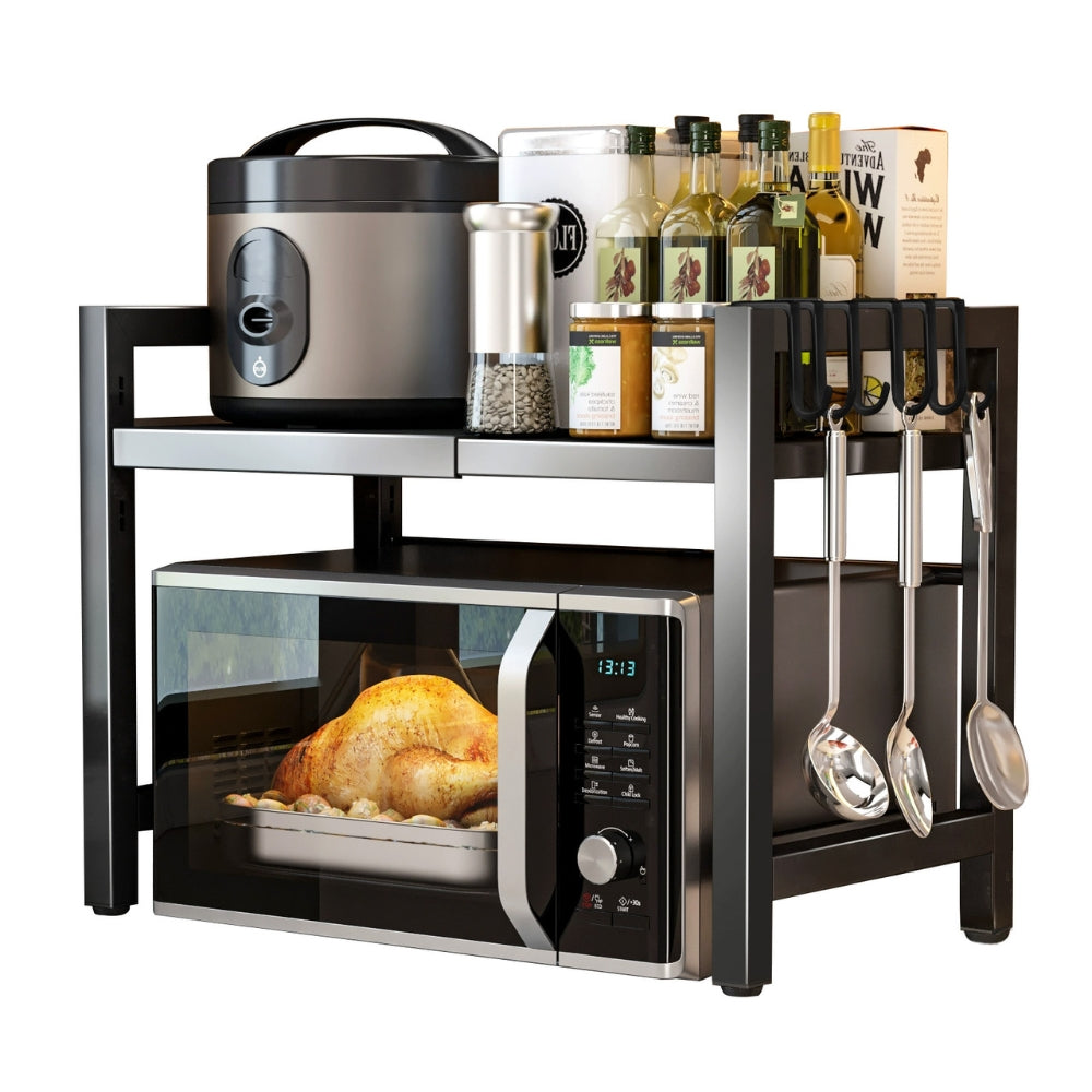 Microwave Oven Rack Stand Kitchen Expandable Storage Shelf