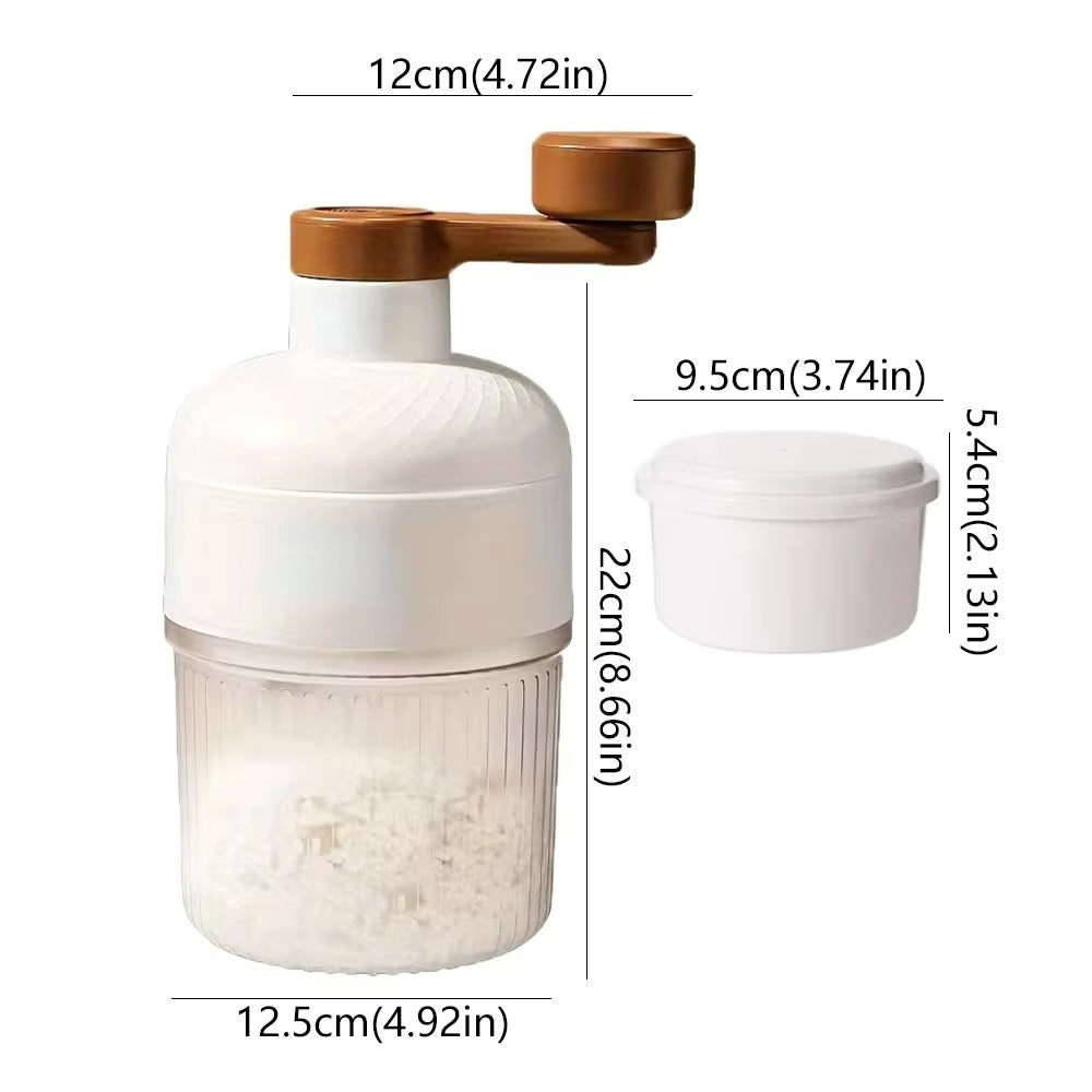 Mini Ice Crusher Hand Operated Shaved Ice Milkshake Maker