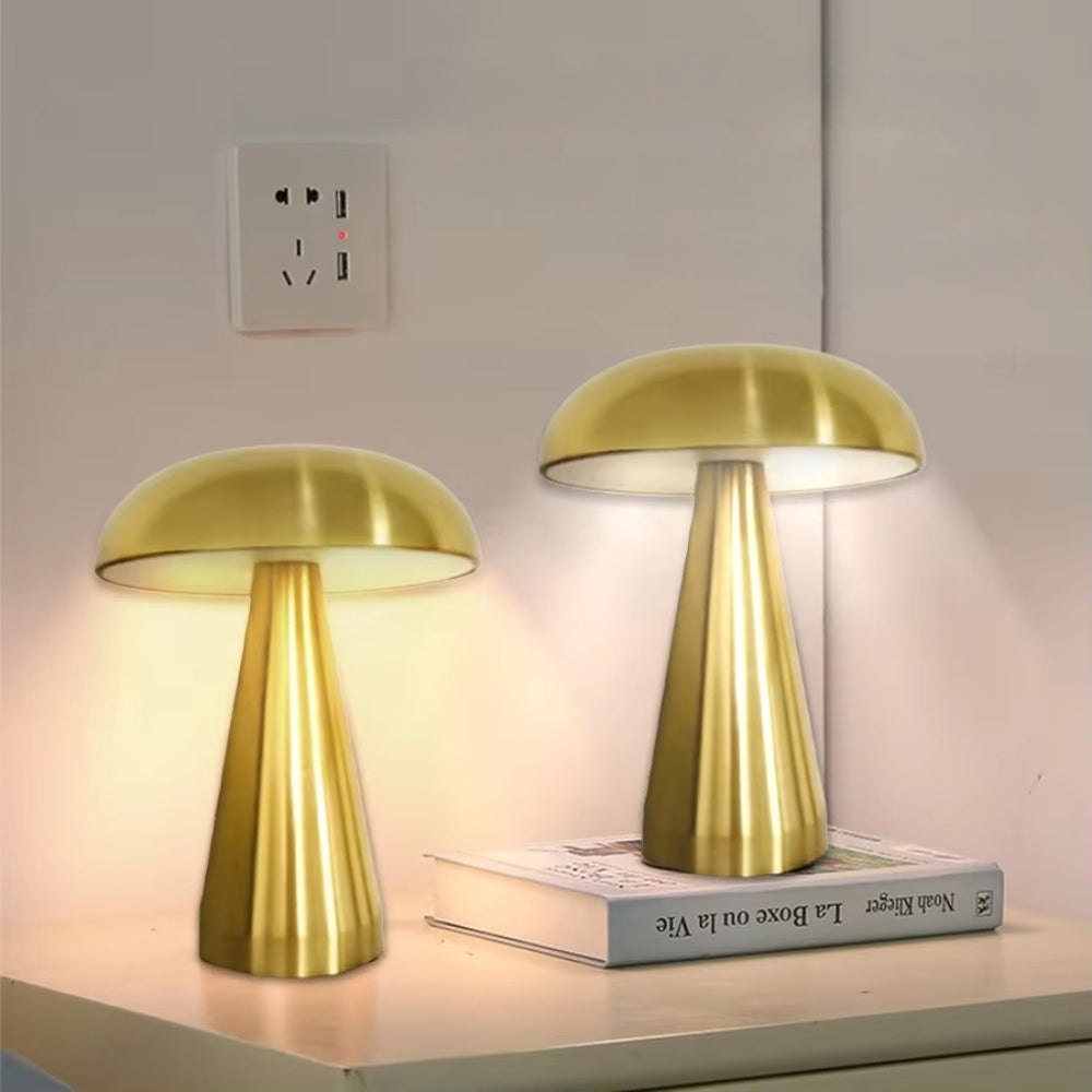 Rechargeable LED Touch Sensor Dimming Mushroom Table Night Light