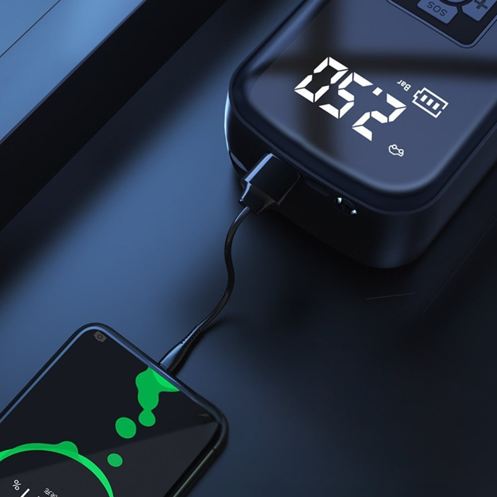 Cordless Electric Air Pump for Tires with Digital Display