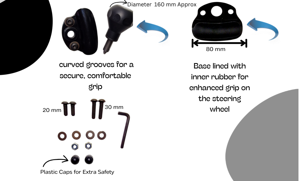 Quick Release Steering Wheel Spinner Knob, Heavy Duty Vehicle Steering Wheel Assist Knob, Ideal for Cars, Trucks, Van, Forklifts, Boats, Disabled Drivers, Universal Fit