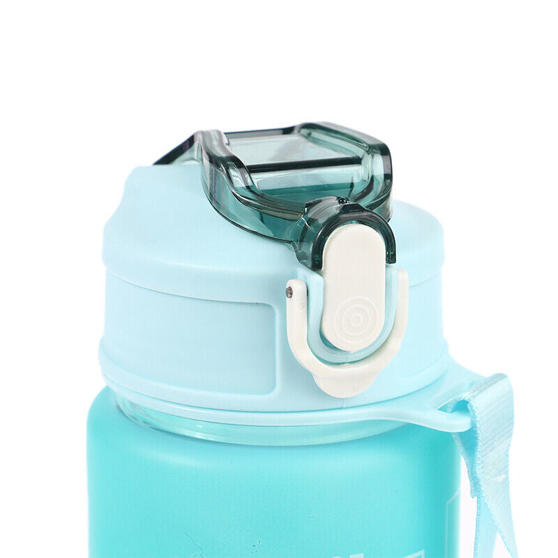 1L Gradient Sports Travel Water Drinking Bottle with Straw and Time Marker