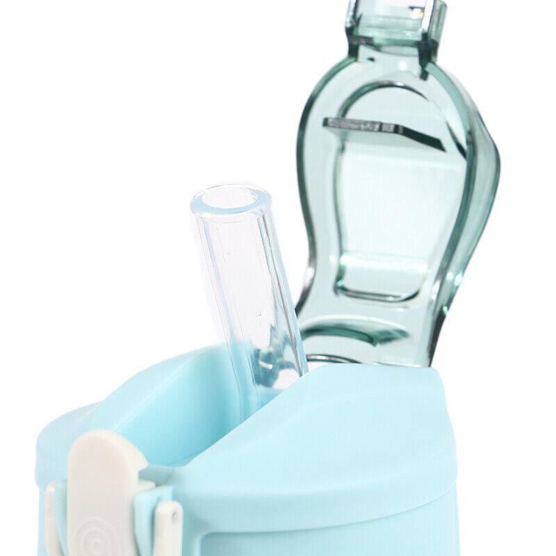1L Gradient Sports Travel Water Drinking Bottle with Straw and Time Marker