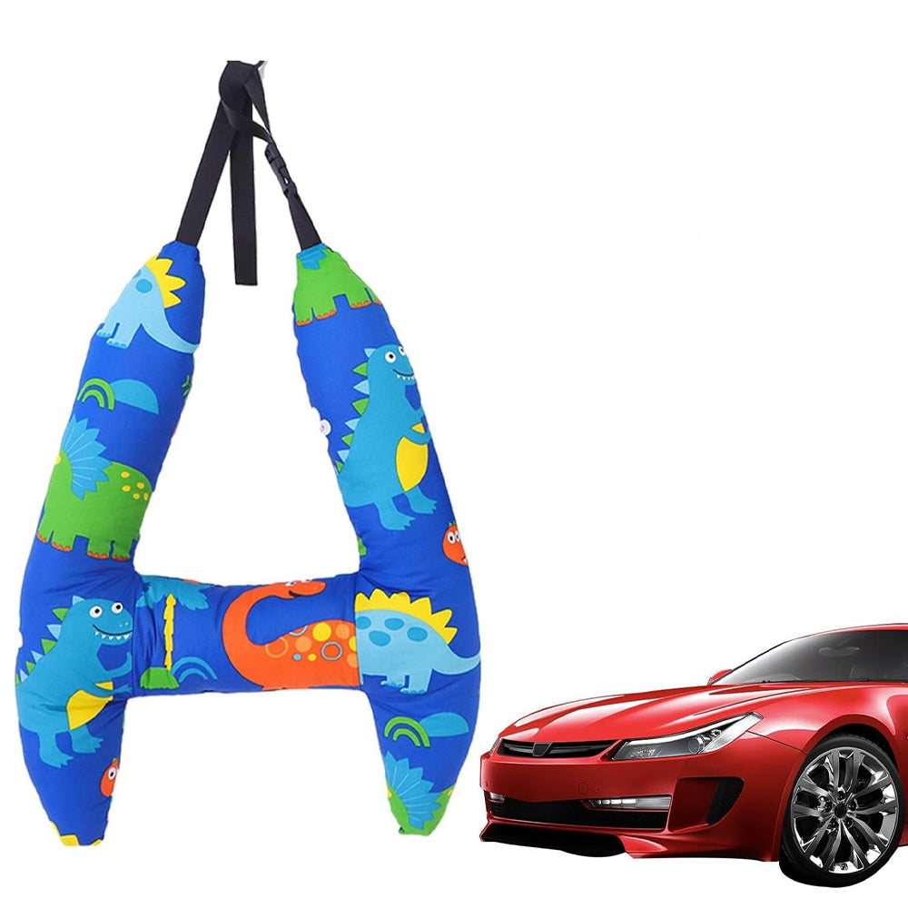 Kids H-Shaped Car Sleeping Head Support Pillow for Comfortable Journeys