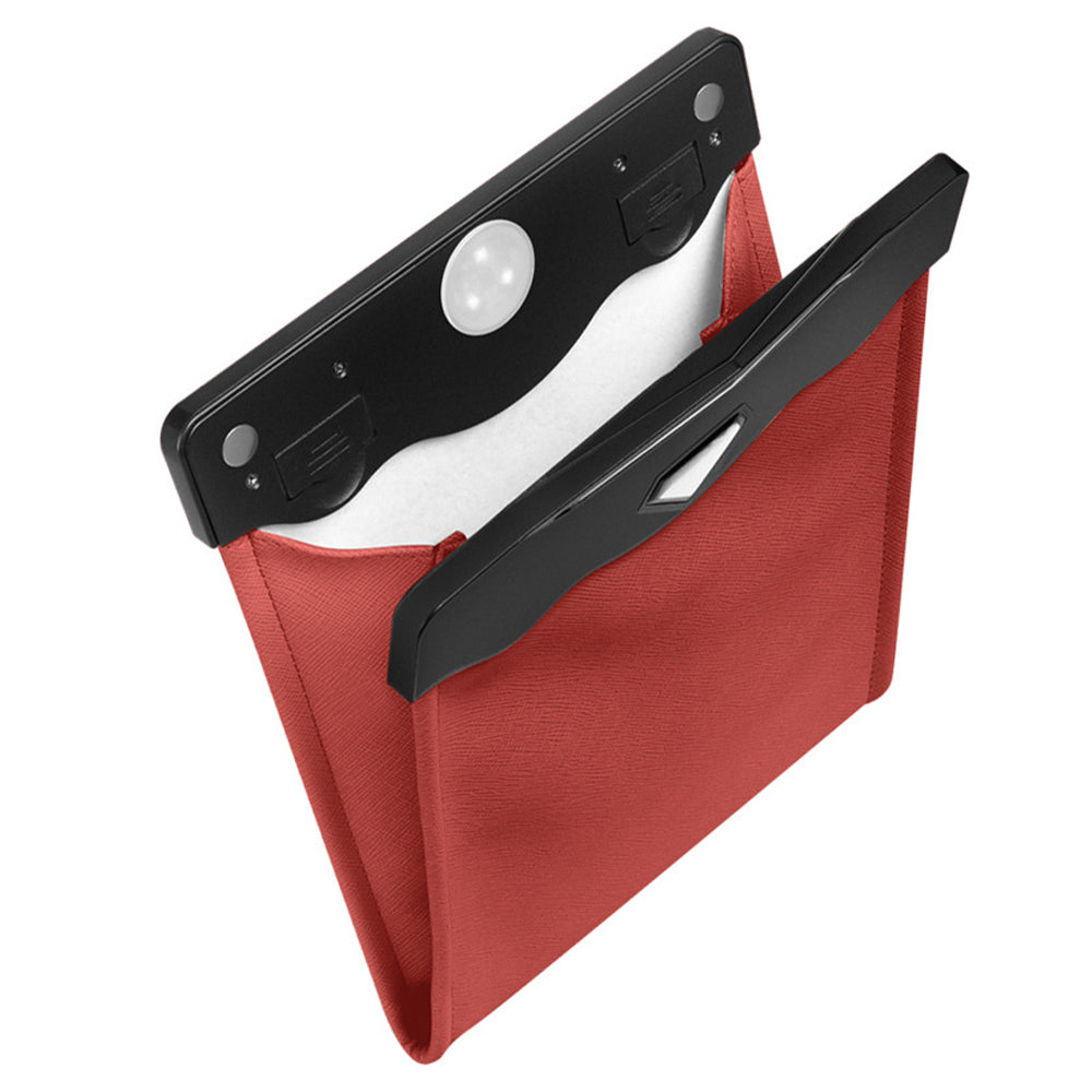 LED Car Trash Can Waterproof PU Smart Leather Car Garbage Bin Battery-Powered