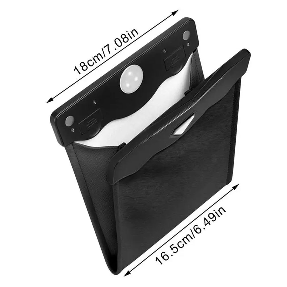 LED Car Trash Can Waterproof PU Smart Leather Car Garbage Bin Battery-Powered