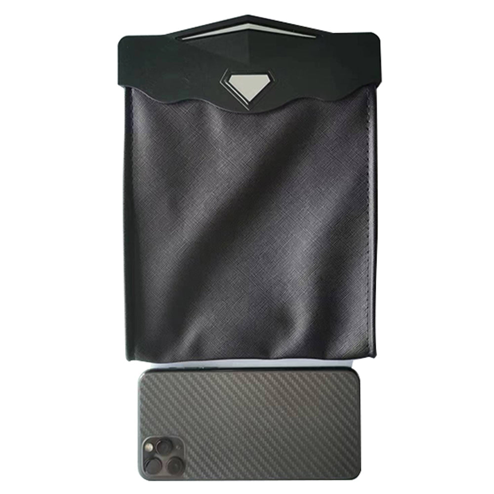 LED Car Trash Can Waterproof PU Smart Leather Car Garbage Bin Battery-Powered