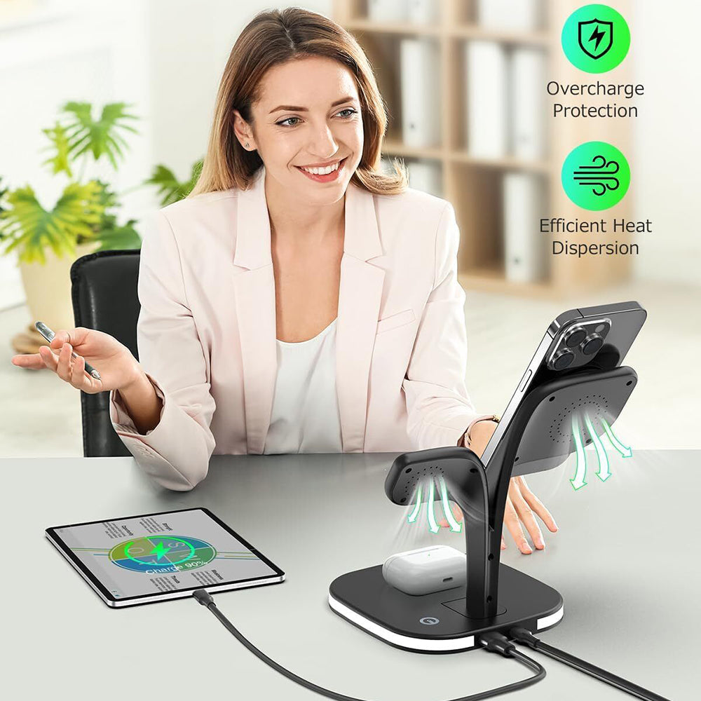 5 in1 Foldable Wireless Fast Charger Dock Station for Apple