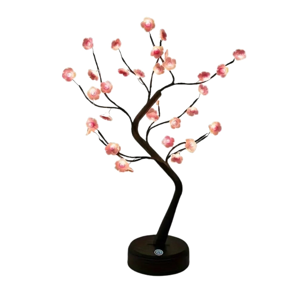 LED Table Tree Night Light – Desktop LED Lamp for Home Decoration, Warm White Light, USB Powered