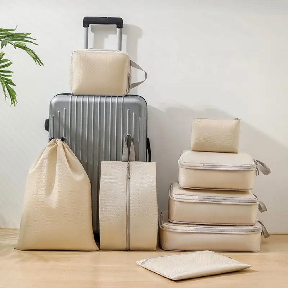 6-Set Compression Packing Cubes – Travel Storage Bags & Luggage Organizers