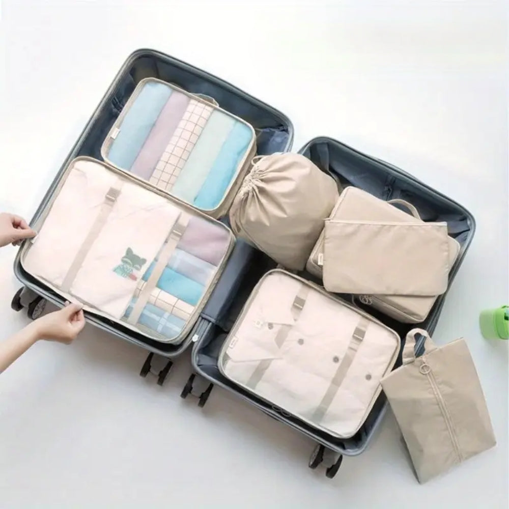 10-Piece Waterproof Packing Cubes Set – Multifunctional Travel Organizer for Luggage and Suitcases