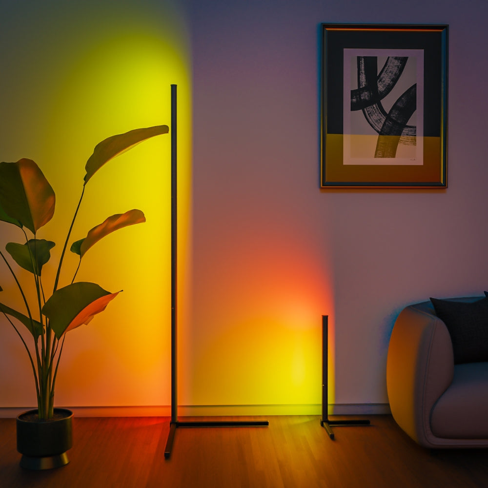 Smart RGB Colour-Changing Floor Lamp with Music Sync and Remote Control