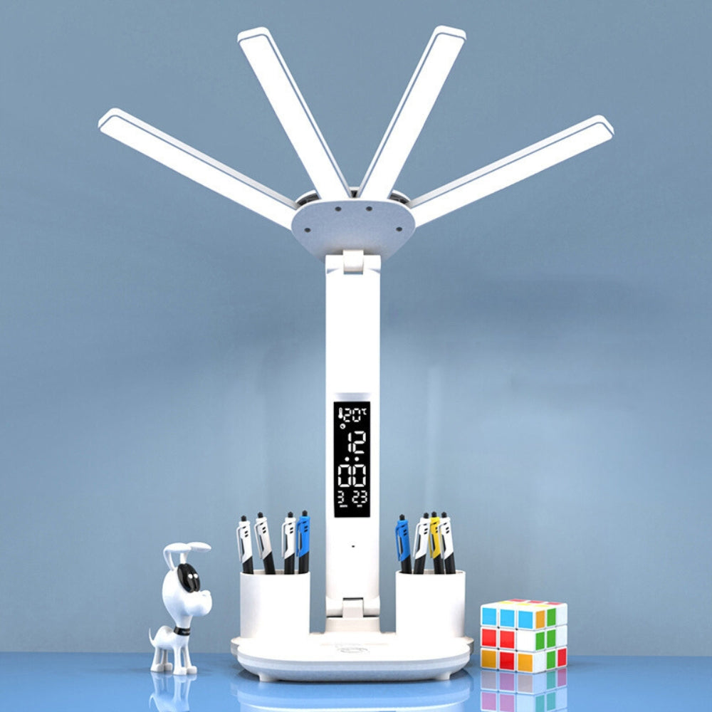 Multifunction LED Table Lamp Four Headed Folding Reading Lamp