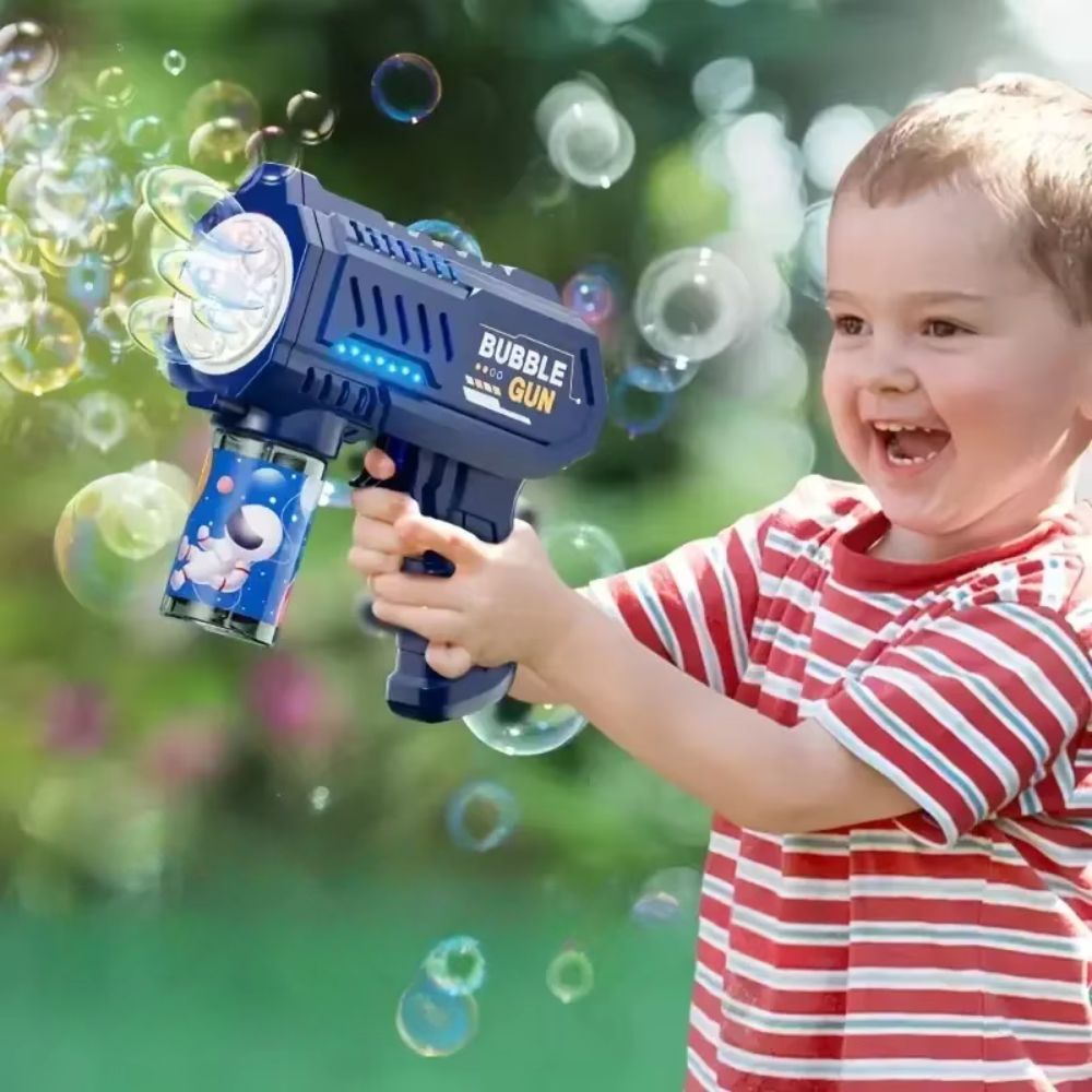 Kids Handheld  Electric Bubble Gun with 10-Hole