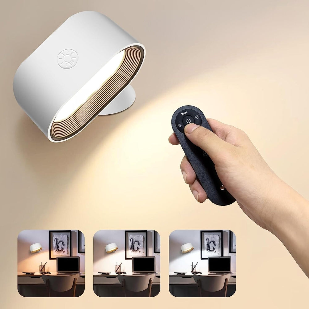 Remote-Controlled 360° Rotating Touch Night Light for Walls