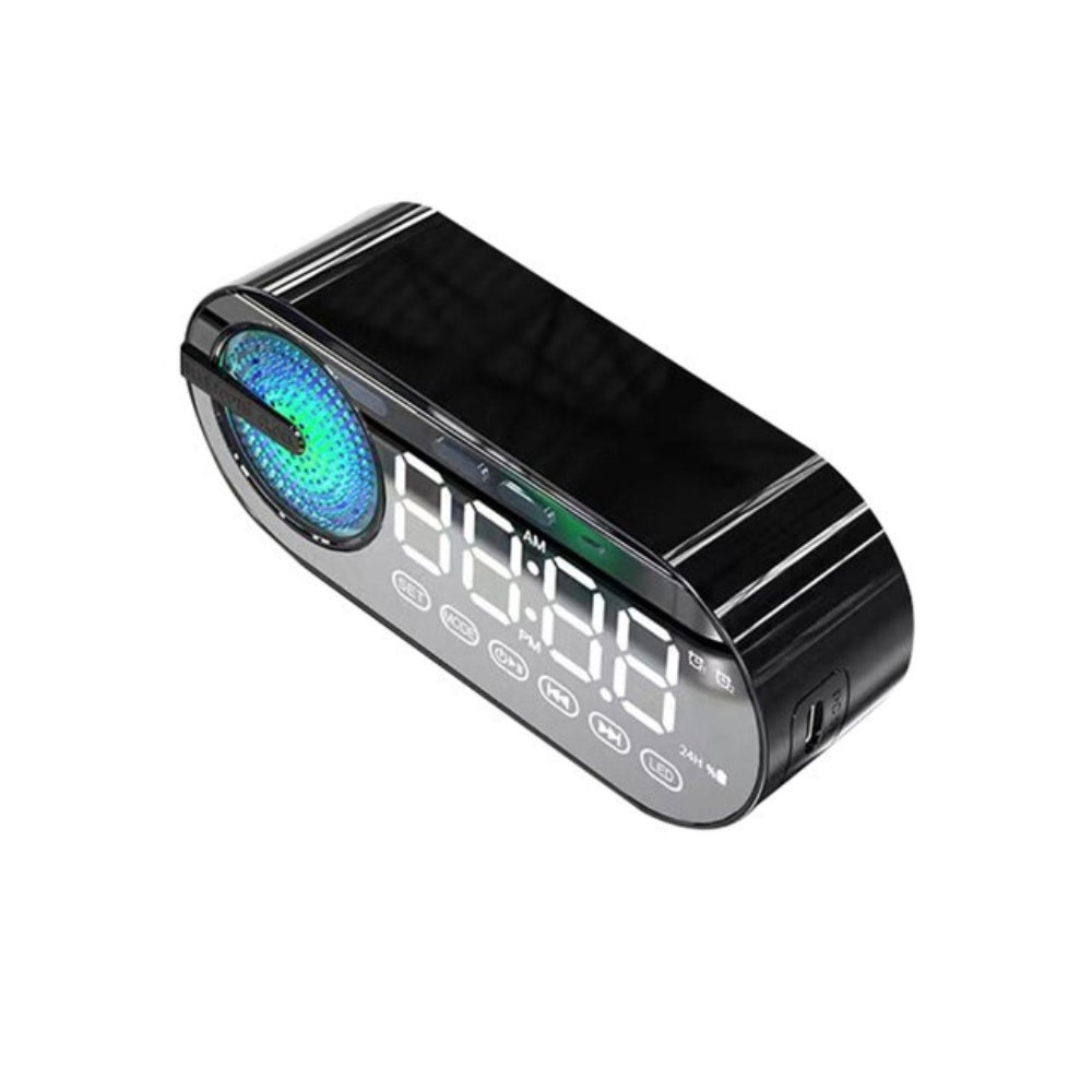 Large Display RGB Bluetooth Speaker Alarm Clock with TWS