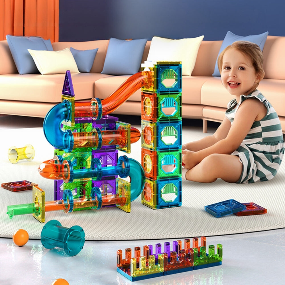 Magnetic Light-Up Tiles 3D Building Blocks for Kids – Educational Construction Toys
