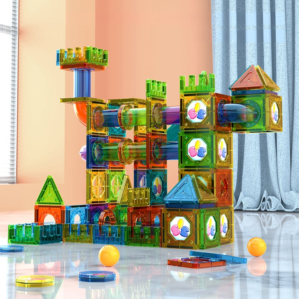 Magnetic Light-Up Tiles 3D Building Blocks for Kids – Educational Construction Toys