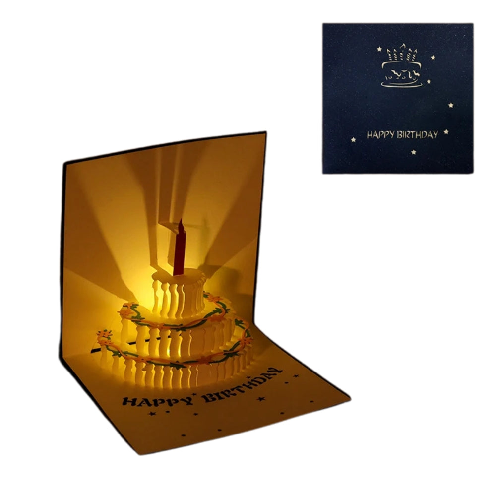 3D Light Music Birthday Greeting Card
