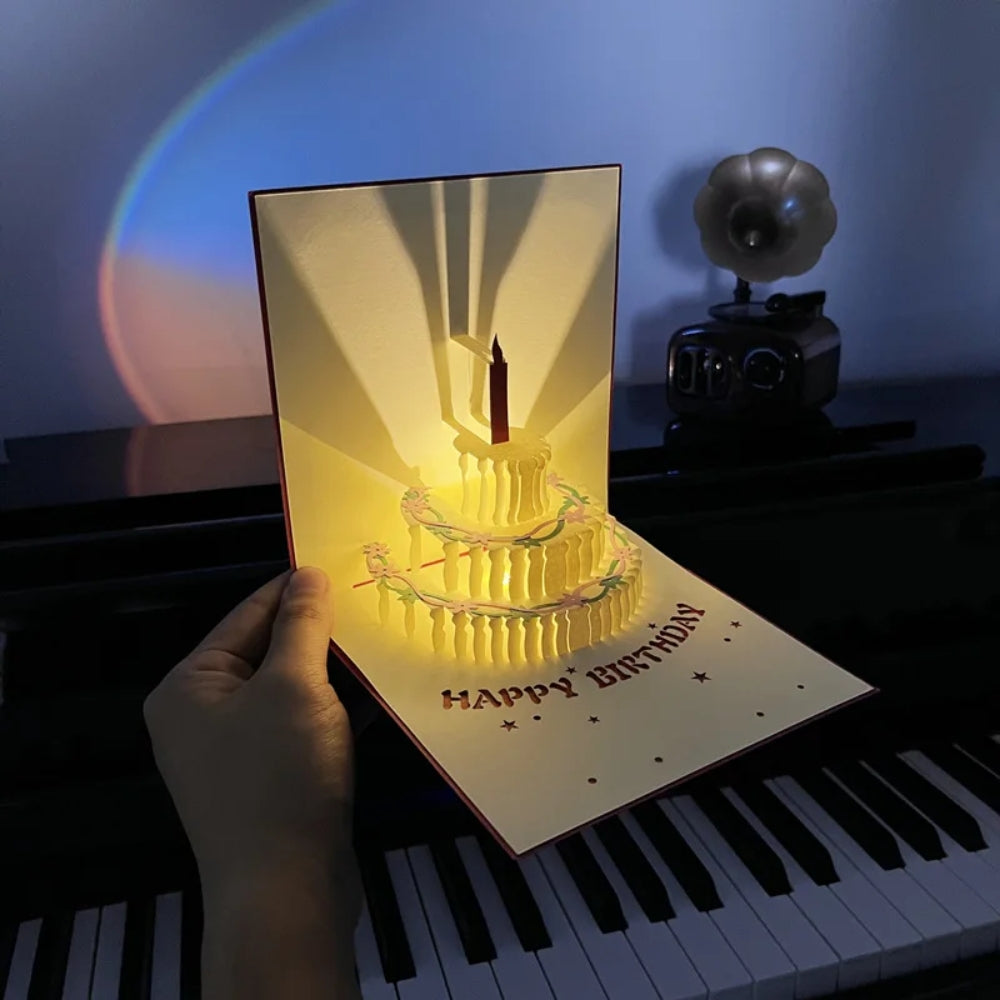 3D Light Music Birthday Greeting Card