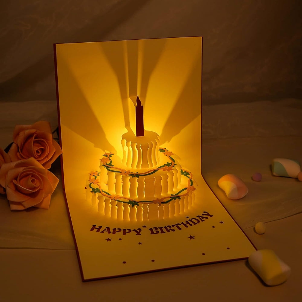 3D Light Music Birthday Greeting Card